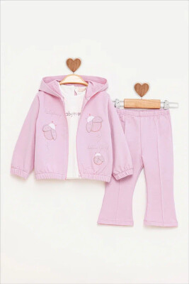 UĞUR BÖCEĞİ NAKIŞLI EŞOFMAN TAKIM BabyRose 9-24 M 1002-7814 Lila