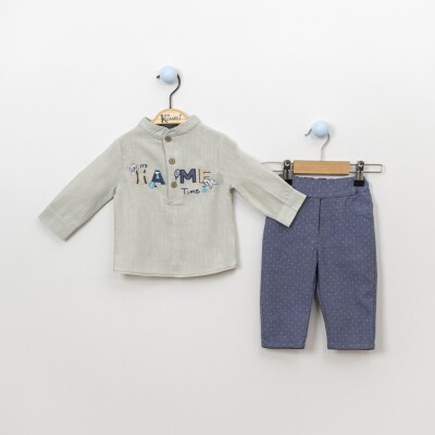 Wholesale 3-Piece Baby Boys Shirt Set With Pants And Bowtie 6-18M