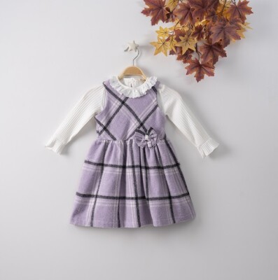 Wholesale 2-Piece Girls Dress with Long Sleeve T-shirt 3-6Y Büşra Bebe 1016-22271 - Büşra Bebe (1)