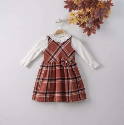 Wholesale 2-Piece Girls Dress with Long Sleeve T-shirt 3-6Y Büşra Bebe 1016-22271 - 1