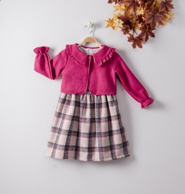 Wholesale 2-Piece Girls Dress with Vest 3-6Y Büşra Bebe 1016-22218 - Büşra Bebe (1)