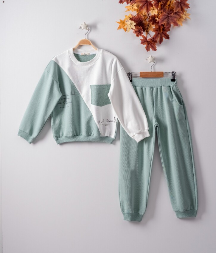 Wholesale 2-Piece Girls Tracksuit Set 7-10Y Büşra Bebe 1016-22223 - 3