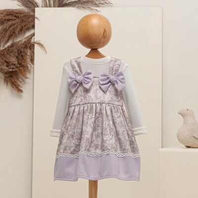 Wholesale Baby Girls 2-Piece Blouse and Dress Set 6-18M Babymuz 2009-5061 Lilac