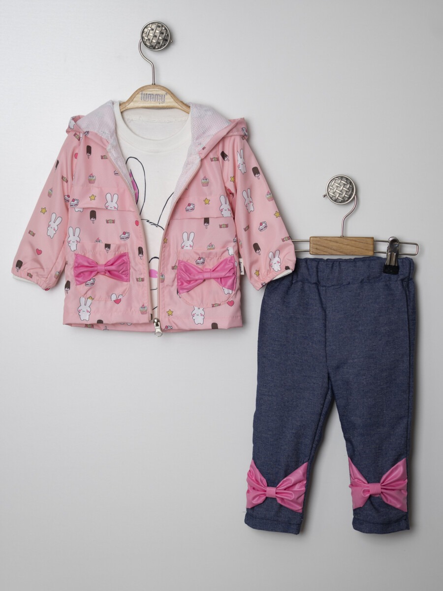 Wholesale Baby Girls 3-Piece Jacket Pants and Long Sleeve T-Shirt 6-18M  Lummy Baby 2010-9073