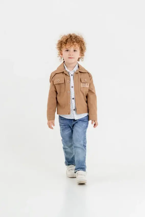 Wholesale Boy 3-Pieces Jacket, Shirt and Pants Set 5-8Y Cool Exclusive 2036-28077 - 2