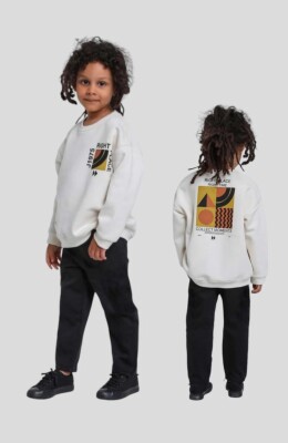 Wholesale Boys 2-Piece Printed Tracksuit Set 2-8Y KidsRoom 1031-8018-1 Smoked Color