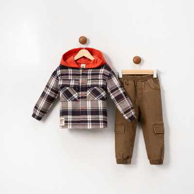 Wholesale Boys' 2-Piece Shirt and Pants Set 2-5Y Cumino 1014-CMN3589 - 1