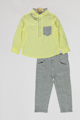 Wholesale Boys 2-Piece Shirt and Pants Set 2-5Y Kumru Bebe 1075-4107 - Kumru Bebe