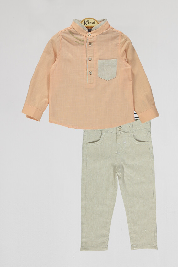 Wholesale Boys 2-Piece Shirt and Pants Set 2-5Y Kumru Bebe 1075-4107 - 5