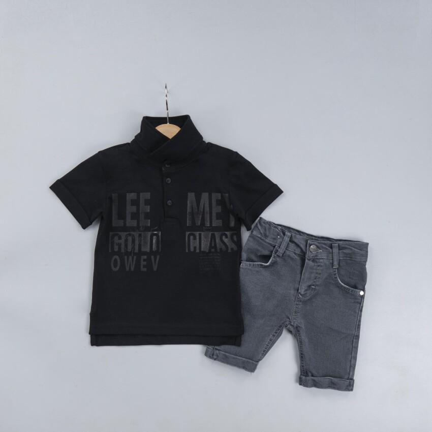 Wholesale Boys 2-Piece T-Shirt and Short Set 2-5Y Gold Class 1010