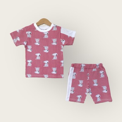 Wholesale Boys 2-Piece T-Shirt and Shorts Set 1-4Y Algiy Mini 2047-2835TK - Algiy Mini (1)