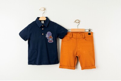 Wholesale Boys 2-Pieces T-shirt and Shorts Set 1-4Y Cool Exclusive 2036-23410 Navy 