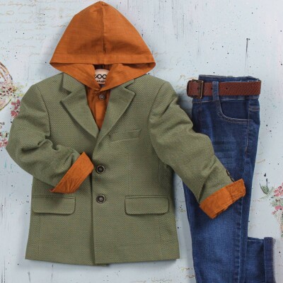 Wholesale Boys 3-Pieces Jacket, Shirt and Denim Pants Set 5-8Y Cool Exclusive 2036-16103 - Cool Exclusive