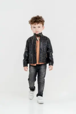 Wholesale Boys 3-Pieces Jacket, Shirt and Pants Set 1-4Y Cool Exclusive 2036-26088 - 1