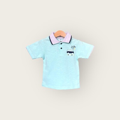 Wholesale Boys T-shirt 1-4Y Algiy Mini 2047-3561 Water green