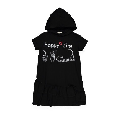 Wholesale Girl Dress 6-9Y Busra Bebe 1016-211007 Black