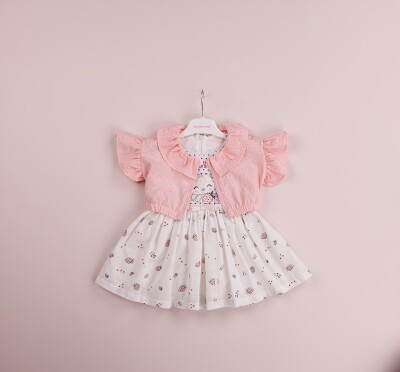 Wholesale Girls 2-Piece Dress Set with Bolero 1-4Y BabyRose 1002-4066 - Babyrose