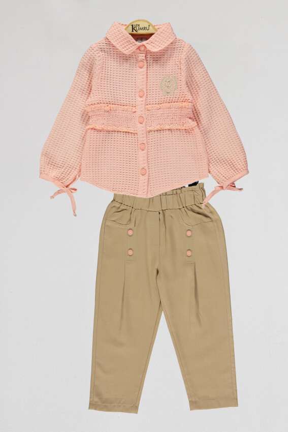 Wholesale Girls 2-Piece Shirt and Pants Set 2-5Y Kumru Bebe 1075-4069 - 3