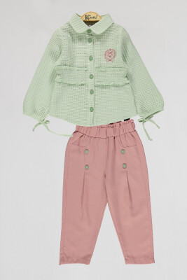 Wholesale Girls 2-Piece Shirt and Pants Set 2-5Y Kumru Bebe 1075-4069 - Kumru Bebe