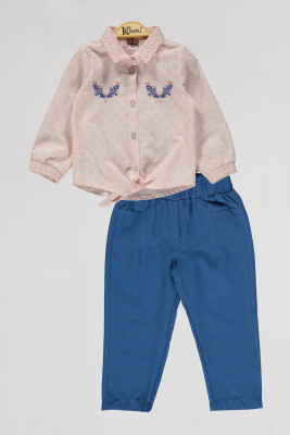 Wholesale Girls 2-Piece Shirt and Pants Set 2-5Y Kumru Bebe 1075-4097 - Kumru Bebe