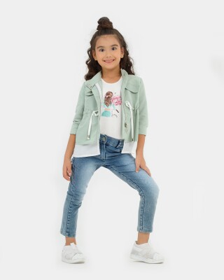 Wholesale Girls 3-Piece Jacket, Badi and Denim Pants Set 2-6Y Miss Lore 1055-5517 - Miss Lore (1)