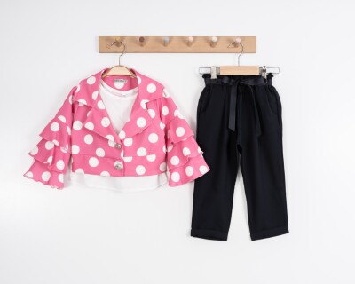 Wholesale Girls 3-Piece Jacket, Blouse and Pants Set 8-12Y Moda Mira 1080-7123 - 1