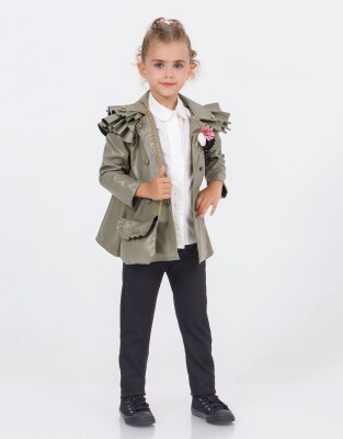 Wholesale Girls 3-Pieces Bag Jacket, Shirt and Pants Set 2-6Y Miss Lore 1055-5200 - Miss Lore