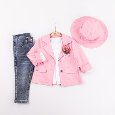 Wholesale Girls 4-Piece Jacket, Badi, Hat and Pants Set 2-6Y Miss Lore 1055-5608 - Miss Lore (1)