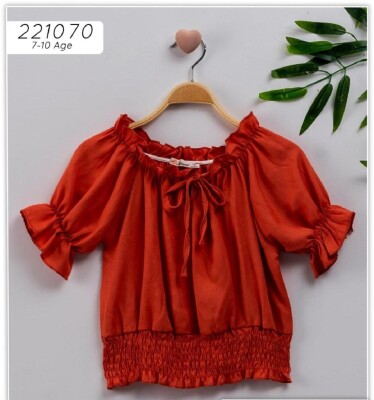 Wholesale Girls Blouse 7-10Y Büşra Bebe 1016-221070 - Büşra Bebe