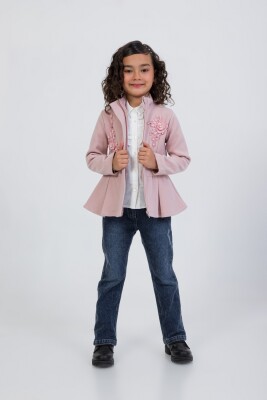 Wholesale Girl's Cashmere Jacket Jeans Pants and Shirt Set 2-6Y Miss Lore 1055-5715 - Miss Lore