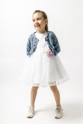 Wholesale Girls Denim Jacket 6-9Y Wecan 1022-23403 - Wecan