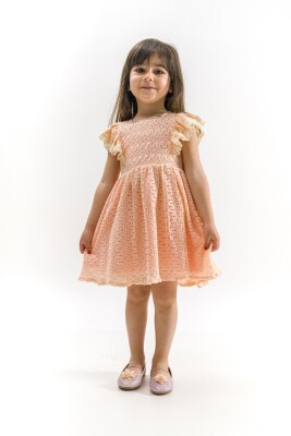 Wholesale Girls Dress 2-5Y Wecan 1022-23131 Salmon Color 