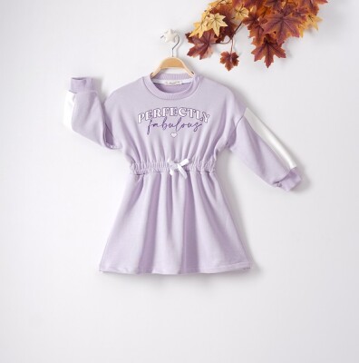 Wholesale Girls Dress 3-6Y Busra Bebe 1016-22228 Lilac