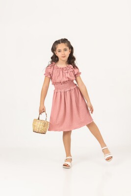 Wholesale Girls Dress 7-10Y Büşra Bebe 1016-24163 - Büşra Bebe