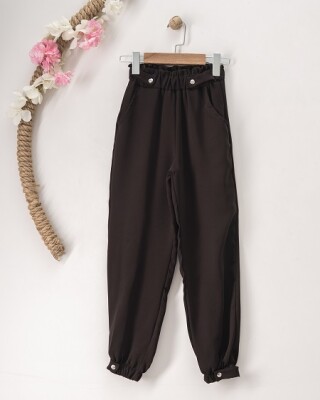 Wholesale Girls Pants 7-10Y Büşra Bebe 1016-23131 Brown