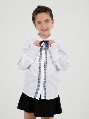 Wholesale Girls School Fornal Shirt 7-10Y Büşra Bebe 1016-24222 - Büşra Bebe