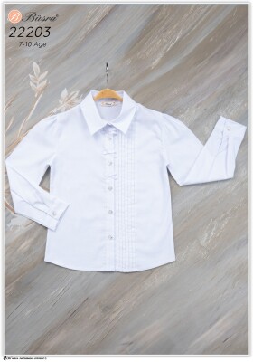 Wholesale Girls Shirt with Rib 7-10Y Büşra Bebe 1016-22203 - Büşra Bebe