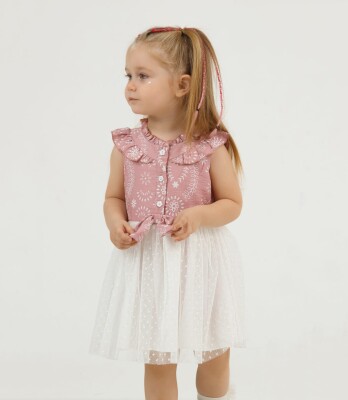 Wholesale Girls Tulle Dress 1-4Y BabyRose 1002-4080 Dusty Rose