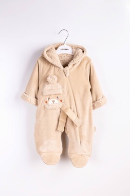 Wholesale Unisex Baby Jumpsuit 6-12M Minicorn 2018-2323 Beige